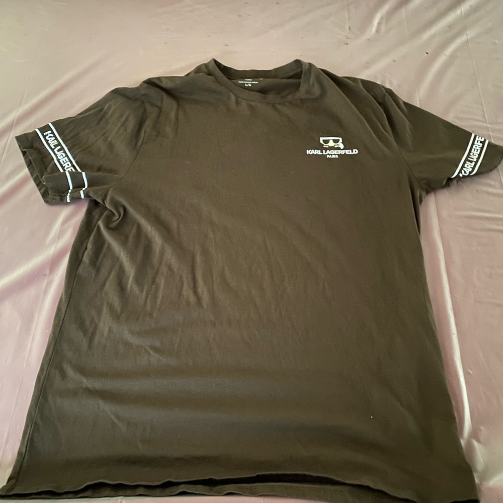 Karl Lagerfeld Paris tshirt with Logo - short sleeve with cuffs logos